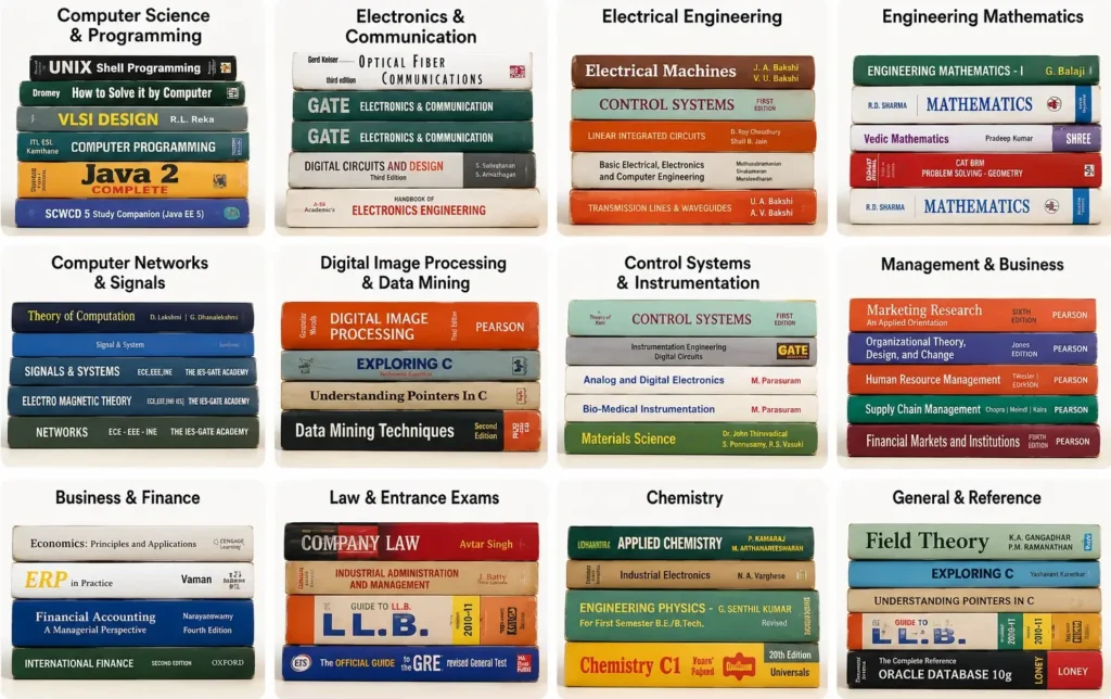 Secondhand academic bookstore with used books
