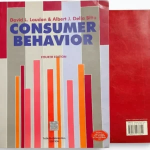 Front and back cover of Consumer Behavior Fourth Edition textbook by David L Loudon and Albert J Della Bitta on a clean white background